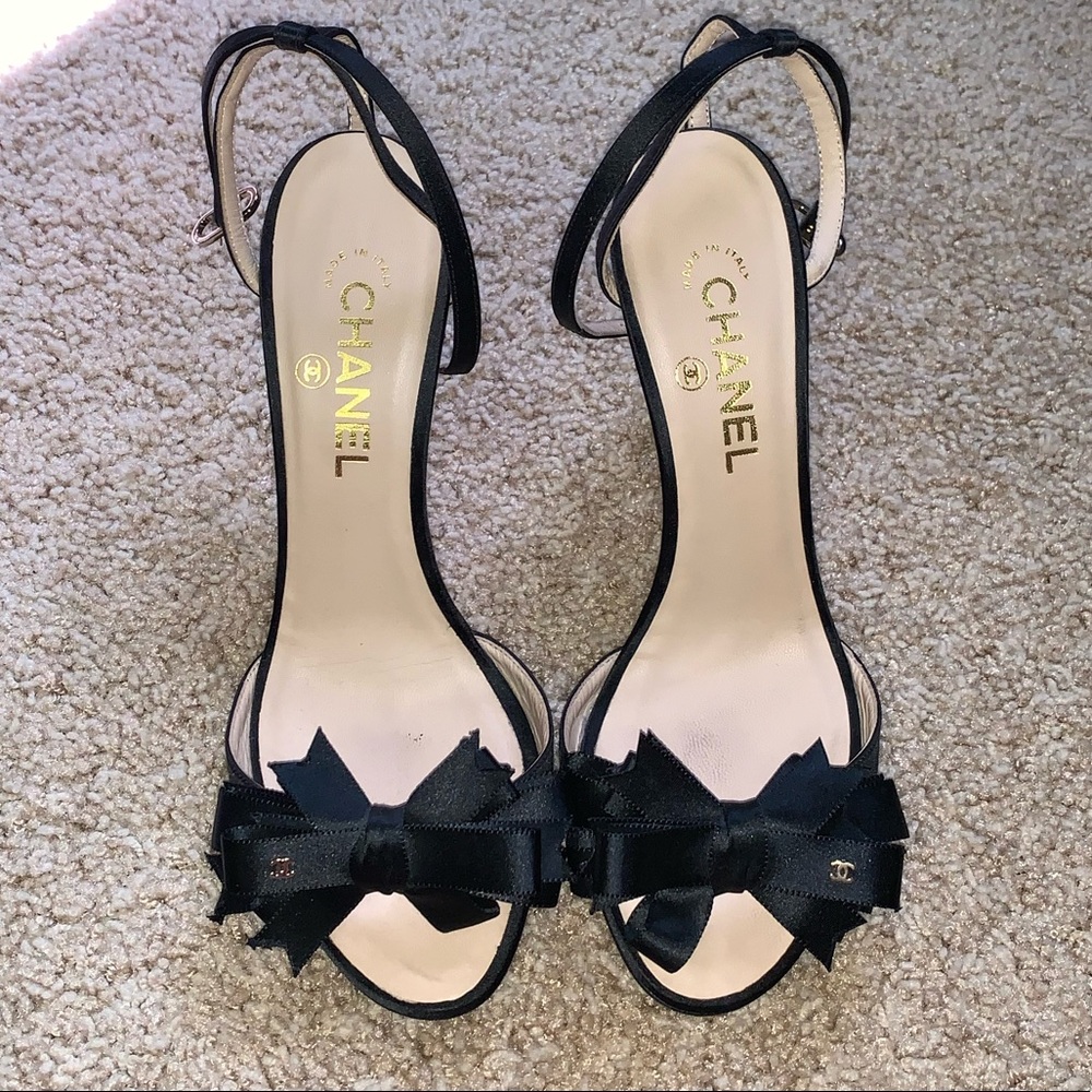 Chanel bow sandal (black) - size 39